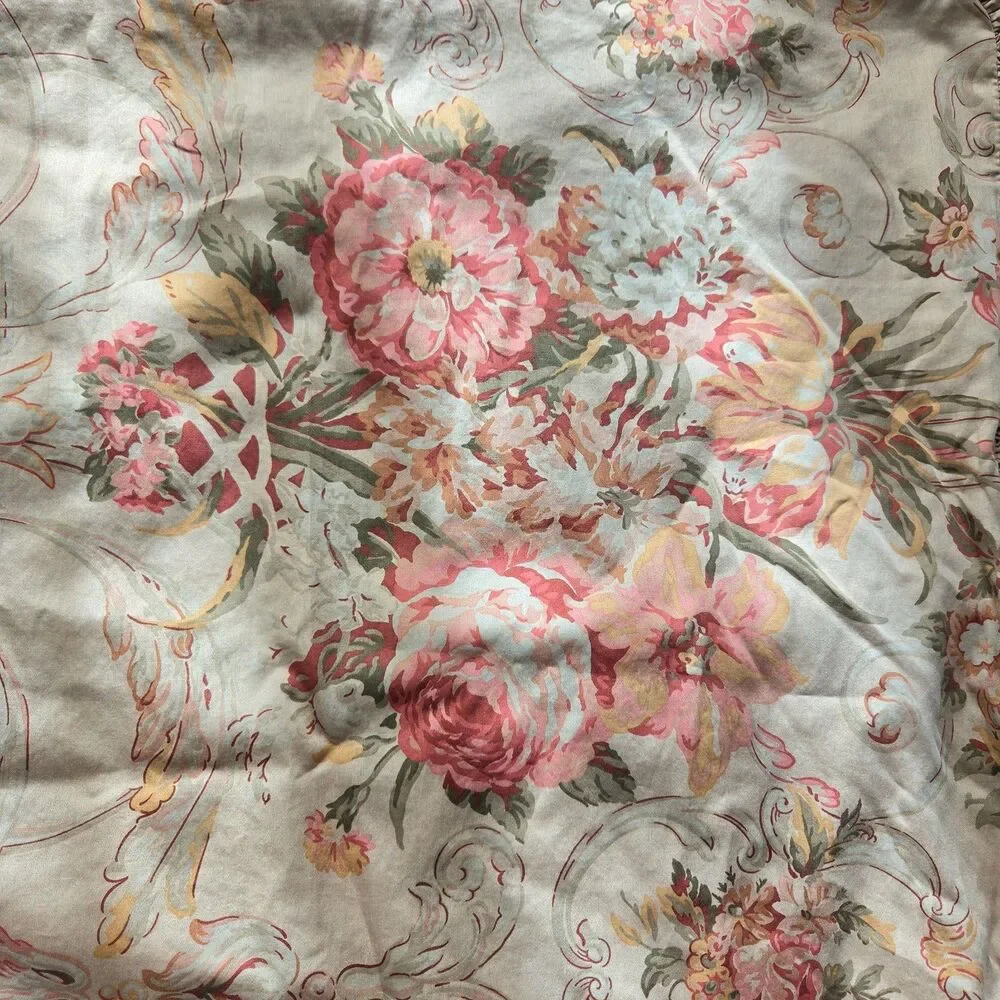 Pair (2) Vintage Ralph Lauren Guinevere Aragon Ruffled Euro Shams Cotton 25